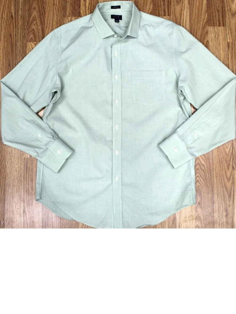 J.CREW THOMPSON REGULAR FIT 100% COTTON SHIRT PALE GREEN/ SAGE LARGE, L